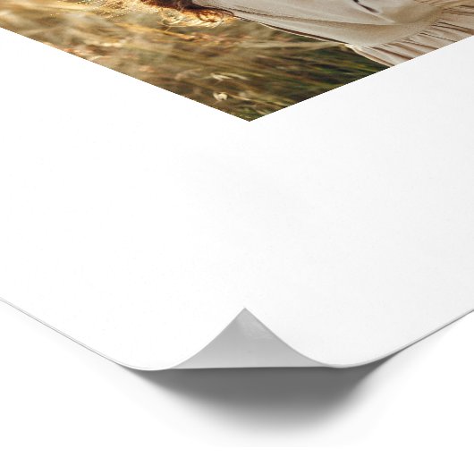 Mummy multi foto crème hart elegant stijlvol poster (Hoek)