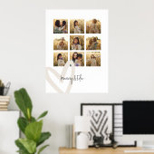 Mummy multi foto crème hart elegant stijlvol poster (Thuiskantoor)