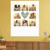 Mummy multi foto hartwijze groen citaat elegant canvas afdruk (Insitu (Woonkamer))