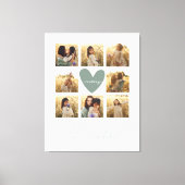 Mummy multi foto hartwijze groen citaat elegant canvas afdruk (Voorkant)