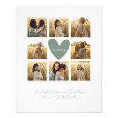 Mummy multi foto hartwijze groen citaat elegant foto afdruk (Voorkant)