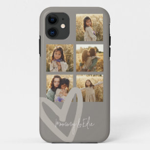 Mummy multi foto taupe hart elegant stijlvol Case-Mate iPhone case