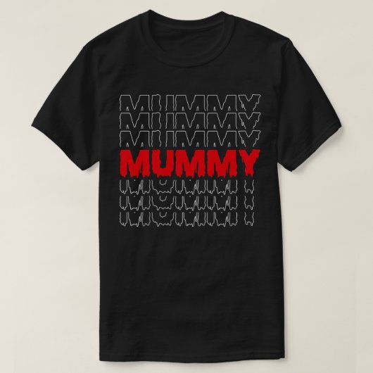 Mummy nieuwe ouders Halloween kostuum voor Mo T-shirt (Design voorkant)