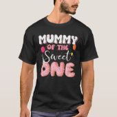 Mummy of the Birthday One Doughnut 1St familie B-D T-shirt (Voorkant)