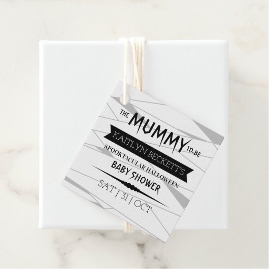 Mummy om te worden | Halloween Baby shower Bedankjes Labels (In situ)