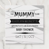 Mummy om te worden | Halloween Baby shower Bedankjes Labels (Voorkant)