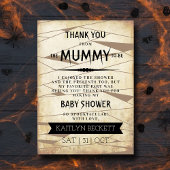  Mummy om te worden | Halloween Baby shower Bedankkaart