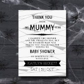 Mummy om te worden | Halloween Baby shower Bedankkaart