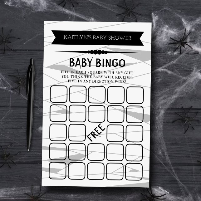 Mummy om te worden | Halloween Baby shower Bingo G (Creator heeft geüpload)