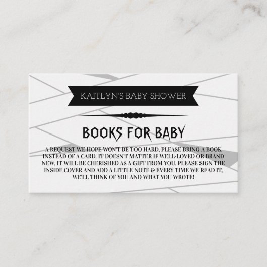 Mummy om te worden | Halloween Baby shower Book Informatiekaartje (Voorkant)