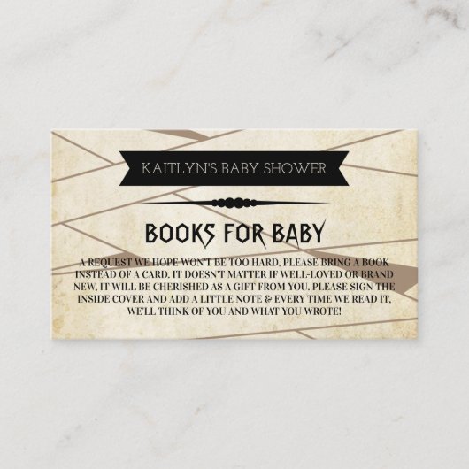 Mummy om te worden | Halloween Baby shower Book Informatiekaartje (Voorkant)