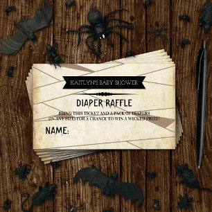 Mummy om te worden   Halloween Baby shower Diaper Informatiekaartje