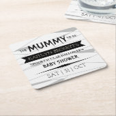 Mummy om te worden | Halloween Baby shower Kartonnen Onderzetters (Schuin)