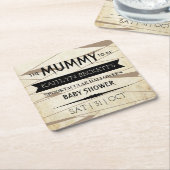  Mummy om te worden | Halloween Baby shower Kartonnen Onderzetters (Schuin)