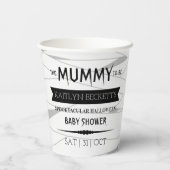 Mummy om te worden | Halloween Baby shower Papieren Bekers (Achterkant)