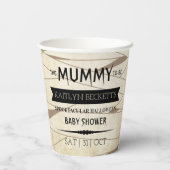  Mummy om te worden | Halloween Baby shower Papieren Bekers (Achterkant)