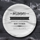 Mummy om te worden | Halloween Baby shower Papieren Bordje