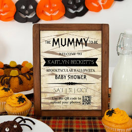  Mummy om te worden | Halloween Baby shower Poster
