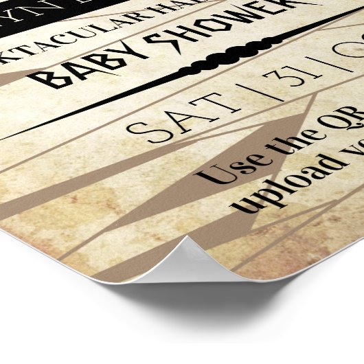  Mummy om te worden | Halloween Baby shower Poster (Hoek)