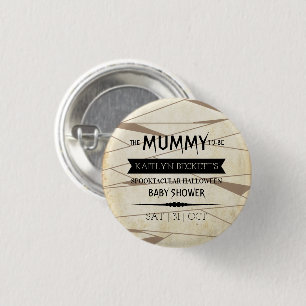 Mummy om te worden Halloween Baby shower Ronde Button 3,2 Cm