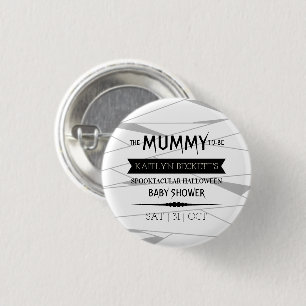 Mummy om te worden   Halloween Baby shower Ronde Button 3,2 Cm