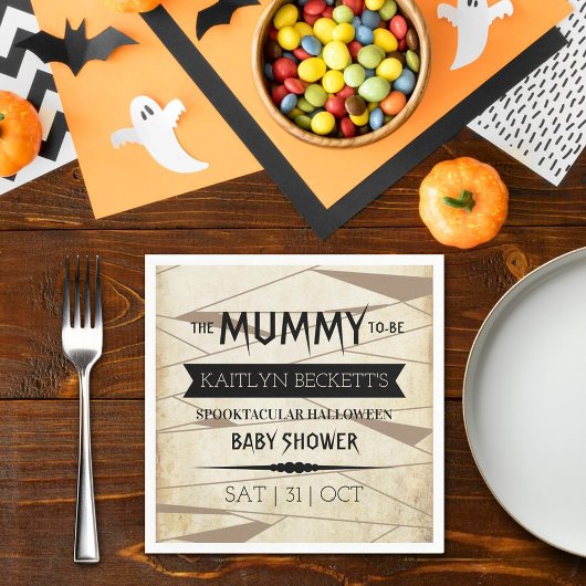 Mummy om te worden | Halloween Baby shower Servet