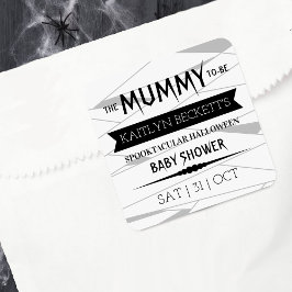 Mummy om te worden | Halloween Baby shower Vierkante Sticker