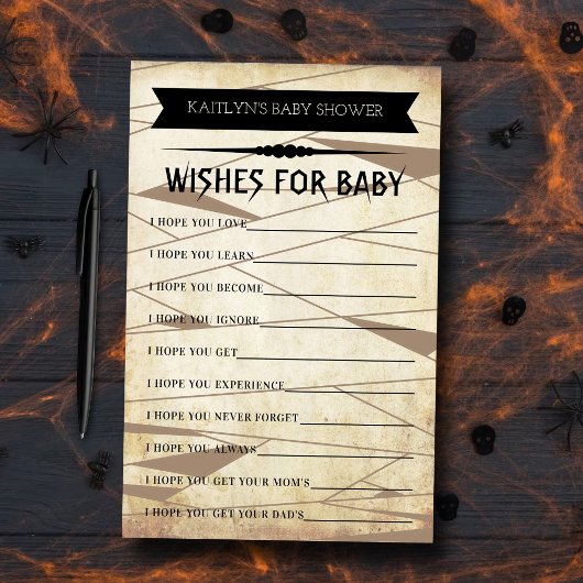 Mummy om te worden | Halloween Baby shower Wishes