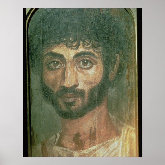 Mummy Portret van een Man uit Fayum, Romano-Egypti Poster (Voorkant)