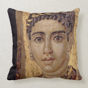 Mummy Portret van een vrouw uit Fayum, Romano-Egyp Kussen