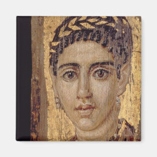 Mummy Portret van een vrouw uit Fayum, Romano-Egyp Magneet