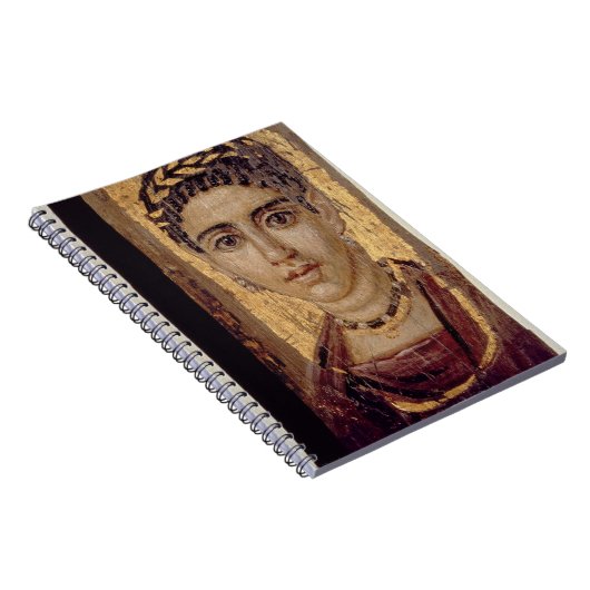 Mummy Portret van een vrouw uit Fayum, Romano-Egyp Notitieboek (Rechterzijde)