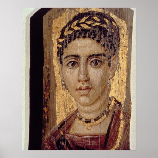 Mummy Portret van een vrouw uit Fayum, Romano-Egyp Poster (Voorkant)