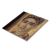 Mummy Portret van een vrouw uit Fayum, Romano-Egyp Tegeltje (Zijkant)