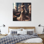 Mummy Queen Steampunk Victoriaans Gothic Canvas Afdruk (Insitu (Slaapkamer))