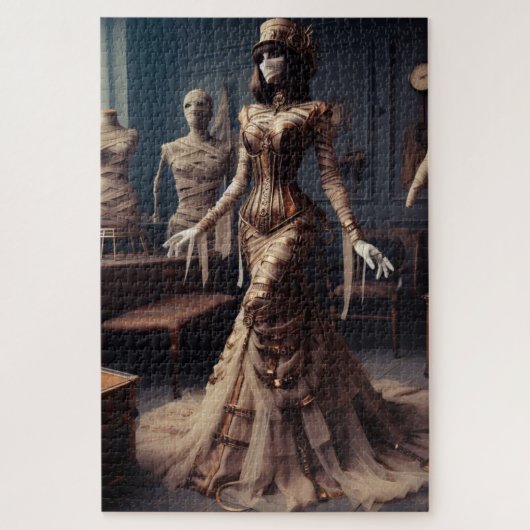 Mummy Queen Steampunk Victoriaans Gothic Legpuzzel (Verticaal)