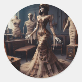 Mummy Queen Steampunk Victoriaans Gothic Ronde Sticker