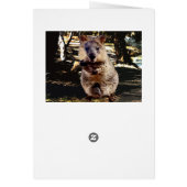 Mummy Quokka Waterverf, Birthday Kaart (Achterkant)