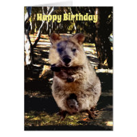 Mummy Quokka Waterverf, Birthday Kaart