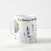 Mummy’s Wildflowers Personalized Birth Month Flowe Koffiemok (Voorkant links)