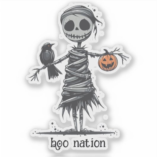 Mummy Scarecrow Sticker (Voorkant)