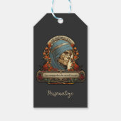 Mummy Skelet Grappig Quote Halloween Personalisere Cadeaulabel (Voorkant)