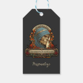 Mummy Skelet Grappig Quote Halloween Personalisere Cadeaulabel (Achterkant)