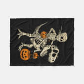 Mummy Skeleton Riding Dinosaur T Rex Kinder Jongen Fleece Deken (Voorkant (Horizontaal))