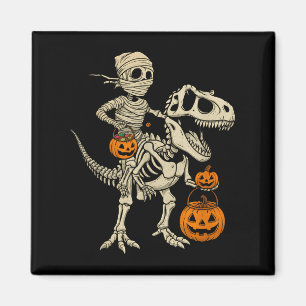 Mummy Skeleton Riding Dinosaur T Rex Kinder Jongen Magneet