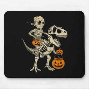 Mummy Skeleton Riding Dinosaur T Rex Kinder Jongen Muismat