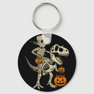 Mummy Skeleton Riding Dinosaur T Rex Kinder Jongen Sleutelhanger
