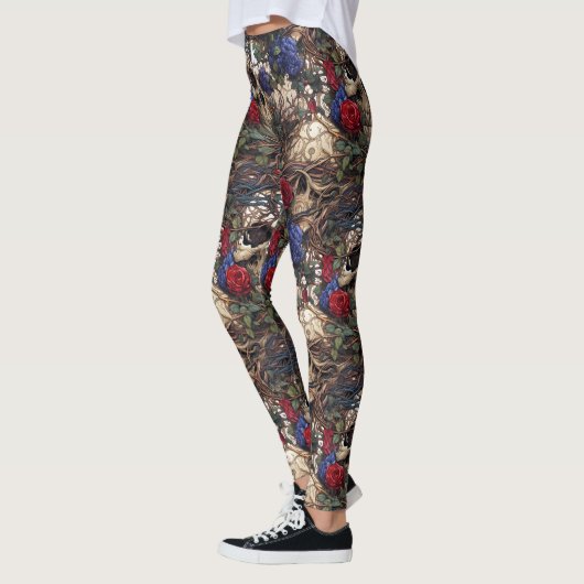 Mummy Skulls Dark Fantasy Rozen Gothic Leggings (Links)