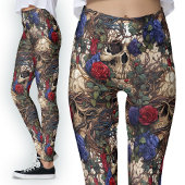 Mummy Skulls Dark Fantasy Rozen Gothic Leggings