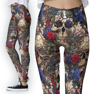 Mummy Skulls Dark Fantasy  Rozen Gothic Leggings